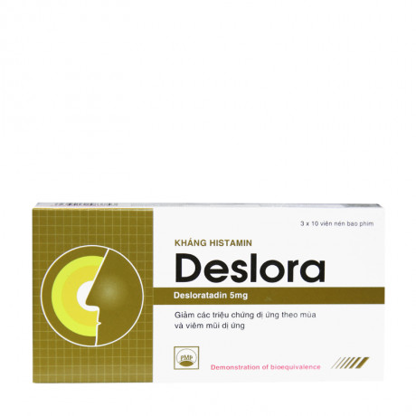 Deslora 5mg (3 vỉ x 10 viên/Hộp) - Thiên Anh Pharmacy - Nhà Thuốc Thiên Anh