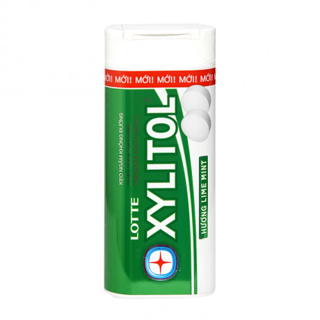 Kẹo ngậm không đường hương chanh bạc hà Lotte Xylitol (20.88g ...